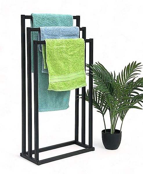DanDiBo Handtuchhalter Stehend Handtuchständer Freistehend Schwarz Metall 9 günstig online kaufen
