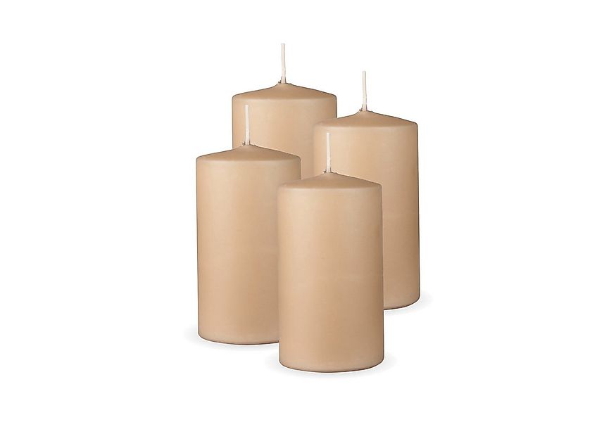 HS Candle Stumpenkerze Säulenkerze Ø7cm (4-tlg), Wachskerzen - unparfümiert günstig online kaufen