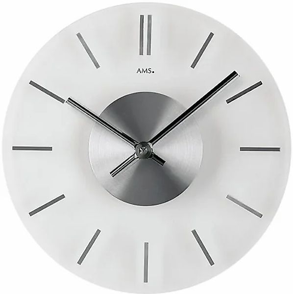 AMS Wanduhr »W9318«, Quarzuhr,Glas,Wohnzimmer,Esszimmer,Küche,Arbeitszimmer günstig online kaufen