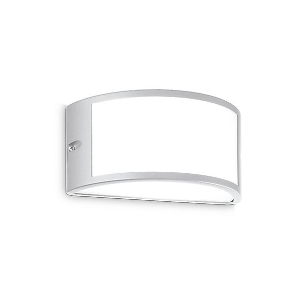 Ideal Lux Außenwandleuchte Rex 1, grau, Aluminium, IP44, E27 günstig online kaufen