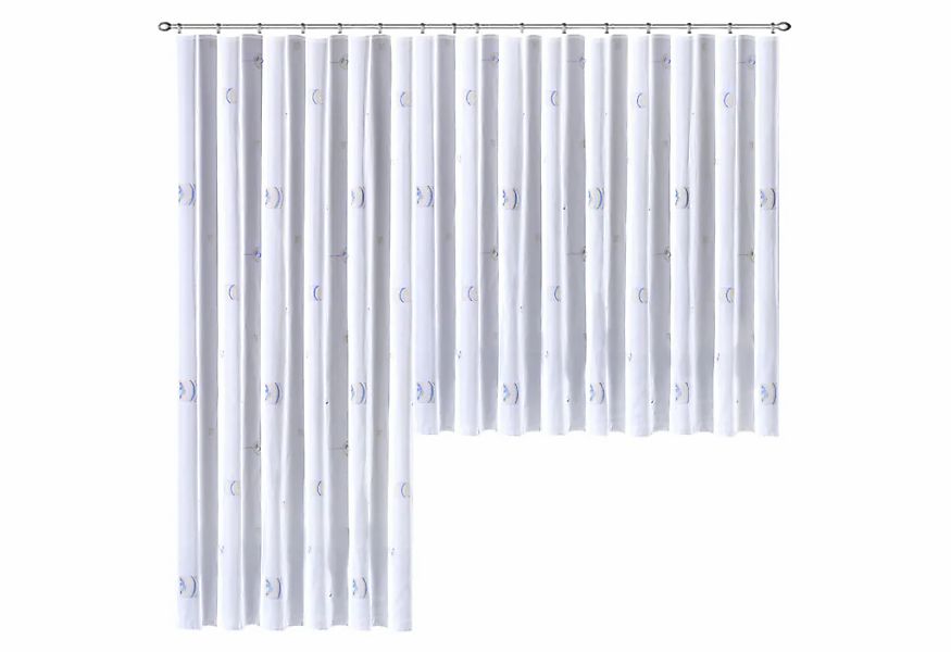 Weckbrodt Gardine "Lasa" Smokband 1 Stk. tlg. Voile, bedruckt, halbtranspar günstig online kaufen