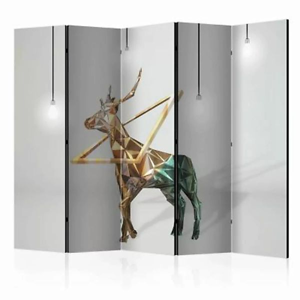 artgeist Paravent deer (3D) II [Room Dividers] mehrfarbig Gr. 225 x 172 günstig online kaufen