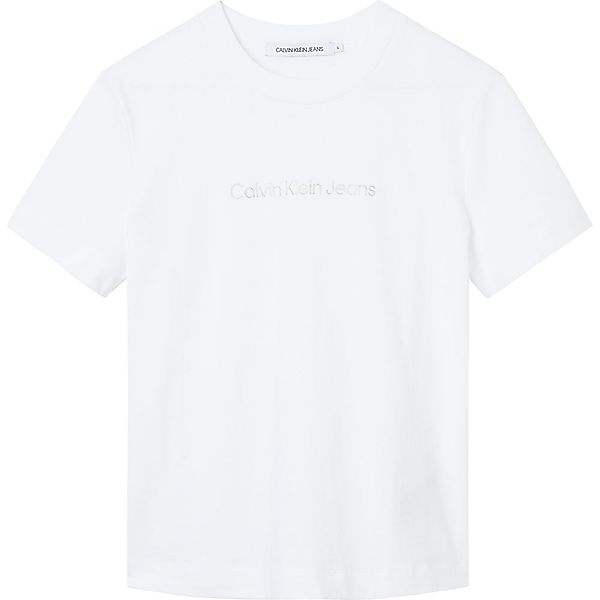 Calvin Klein Jeans Shrunken Institutional Kurzärmeliges T-shirt M Bright Wh günstig online kaufen