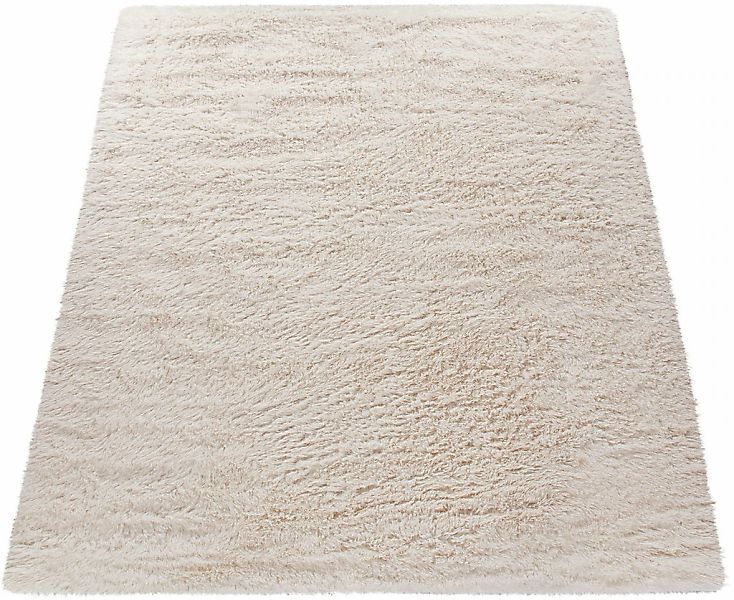 Paco Home Hochflor-Teppich »Silky 591«, rechteckig, 37 mm Höhe, Uni-Farben, günstig online kaufen