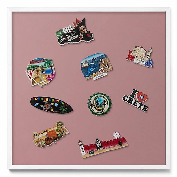 Tulup Magnettafel Wand-Magnettafel für Reisesouvenirs Pastellrosa Farbe 50x günstig online kaufen