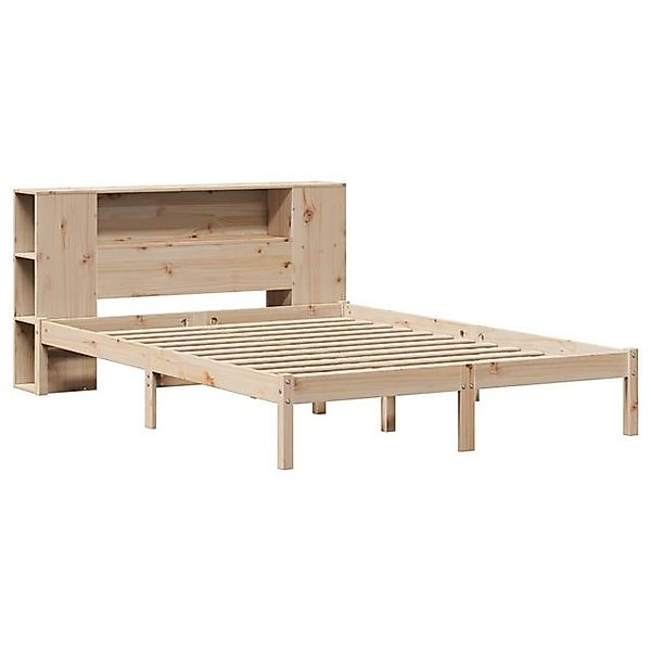 vidaXL Bett Massivholzbett mit Regal ohne Matratze 150x200 cm Kiefernholz günstig online kaufen