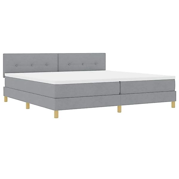 vidaXL Boxspringbett mit Matratze Hellgrau 200 x 200 cm Stoff 3338944 günstig online kaufen