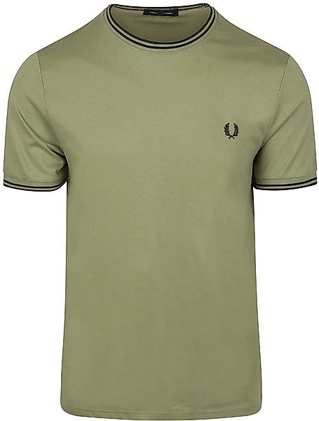 Fred Perry M1588 Twin Tipped T Shirt Grün - Größe XL günstig online kaufen