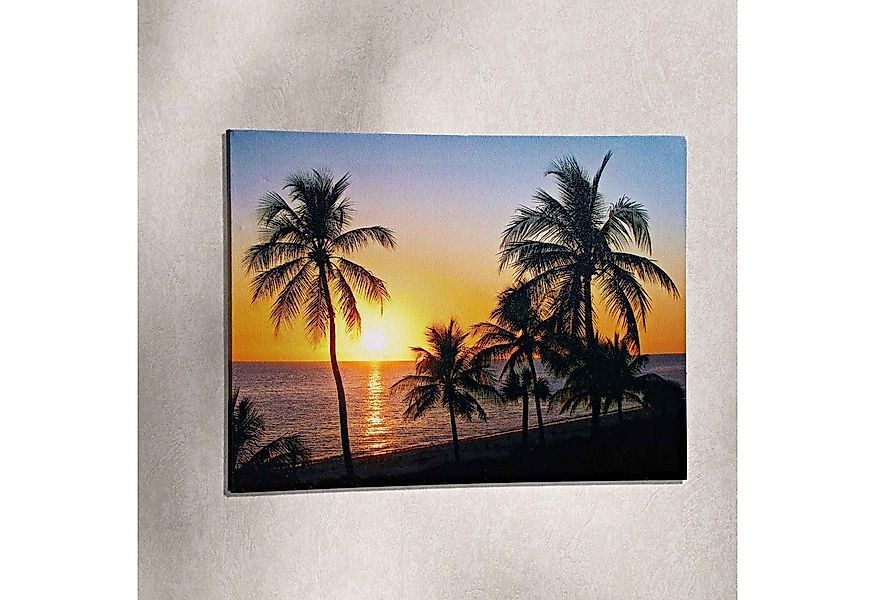 HAC24 LED-Bild LED Leinwand Strand Beleuchtet Wandbild Leuchtbild Leucht St günstig online kaufen