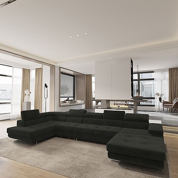 Masseno Ecksofa VELORA mit Schlaffunktion U-Form, günstig online kaufen