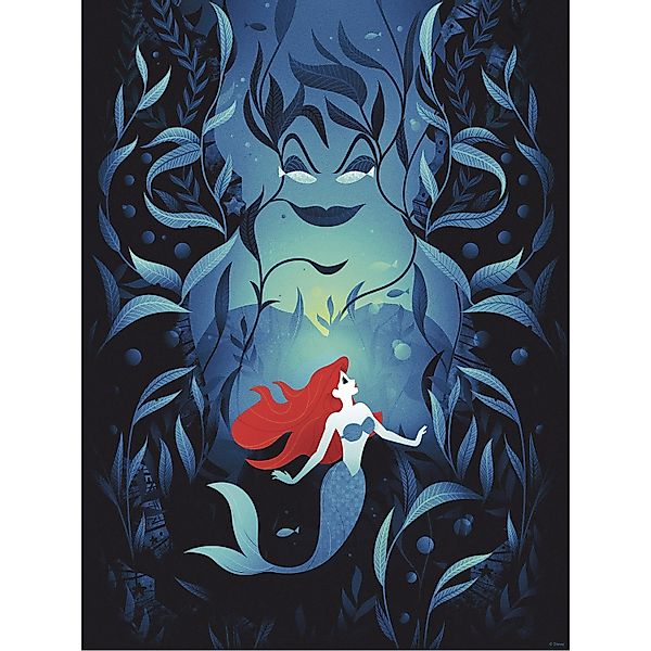 Komar Wandbild Disney Ariel Ursula 30 cm x 40 cm Blau günstig online kaufen