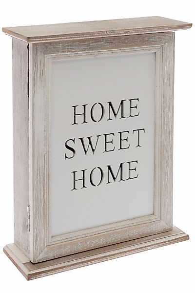 Home affaire Schlüsselkasten "Home Sweet Home, weiß", mit 6 Haken & Schrift günstig online kaufen