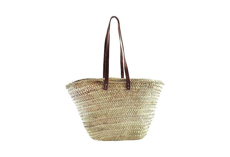 Kobolo Shopper Ibizatasche aus Palmblatt mit Echt-Lederhenkeln günstig online kaufen