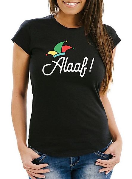 MoonWorks Print-Shirt Damen T-Shirt Alaaf Helau Ahoi Karneval Fasching Fasn günstig online kaufen