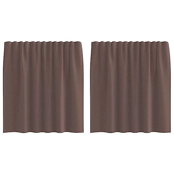 vidaXL Voile Vorhänge mit Stangentaschen 2 Stk Braun 4102171 günstig online kaufen