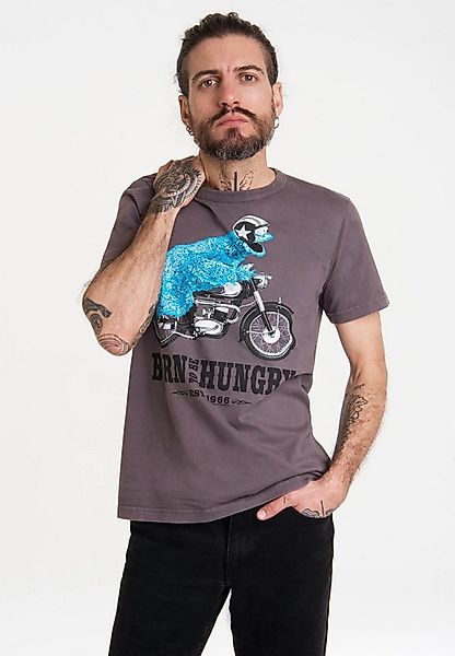 LOGOSHIRT T-Shirt Sesamstrasse - Krümelmonster Motorrad mit lizenziertem Pr günstig online kaufen