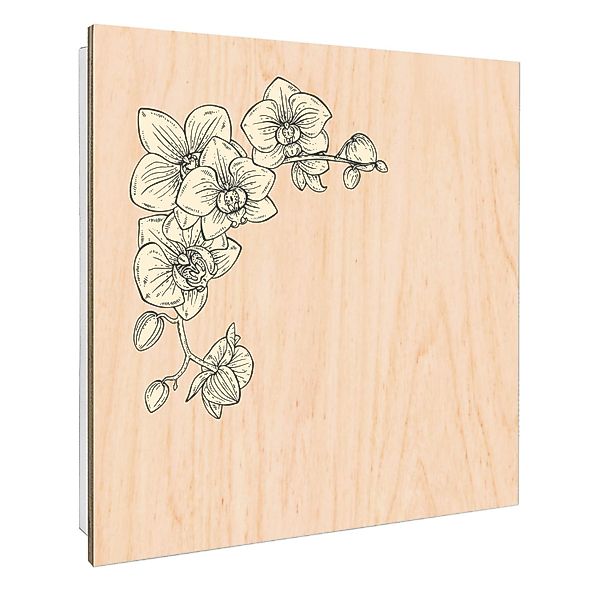 Banjado Schlüsselkasten mit Holzfront 30x30cm Weiß Scharnier Links 50 Haken günstig online kaufen