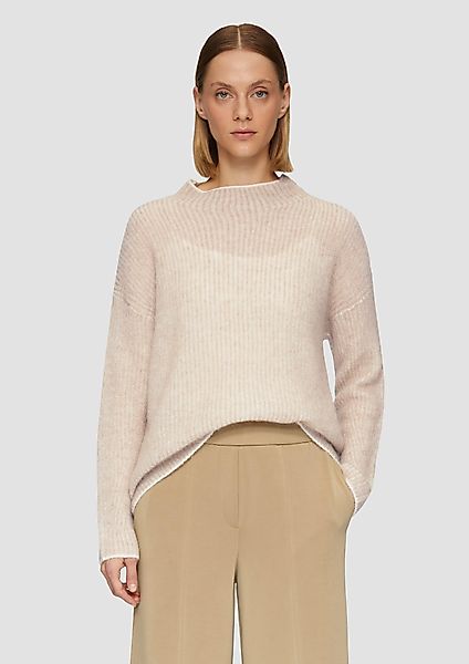 s.Oliver BLACK LABEL Strickpullover Lockerer Rippstrickpullover günstig online kaufen