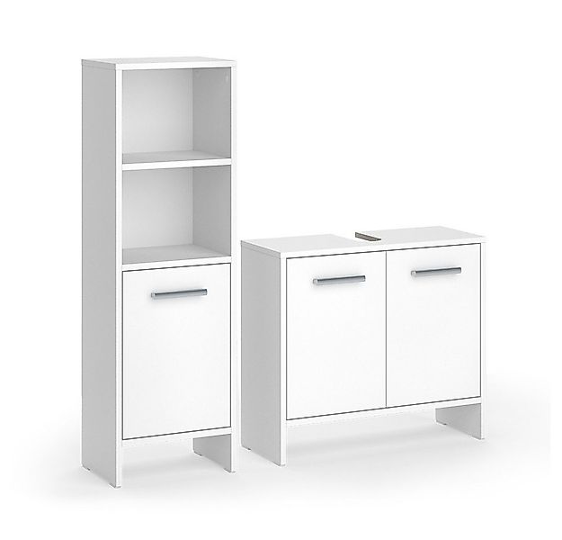 Vicco Badmöbel-Set Karli, Weiß, 2 Teile, (2-St., 2er Set) günstig online kaufen