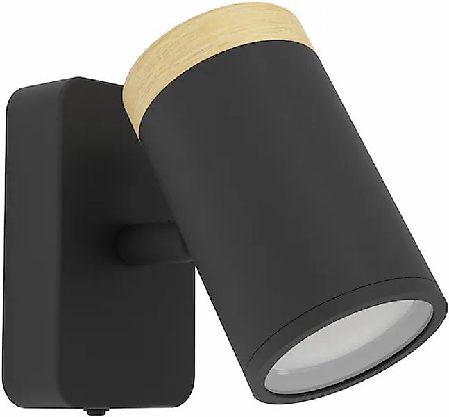 EGLO Deckenspot »CONSUMA Spotlampe - Stahl, Holz - GU10 - 1X3W - IP44« GU10 günstig online kaufen