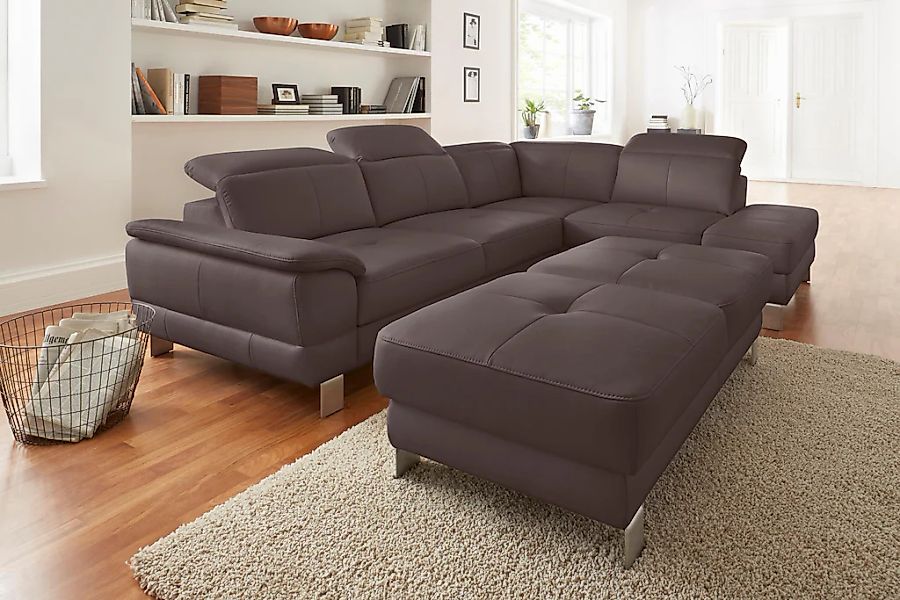 exxpo - sofa fashion Ecksofa "Mantua, L-Form" mit Kopf- bzw. Rückenverstell günstig online kaufen