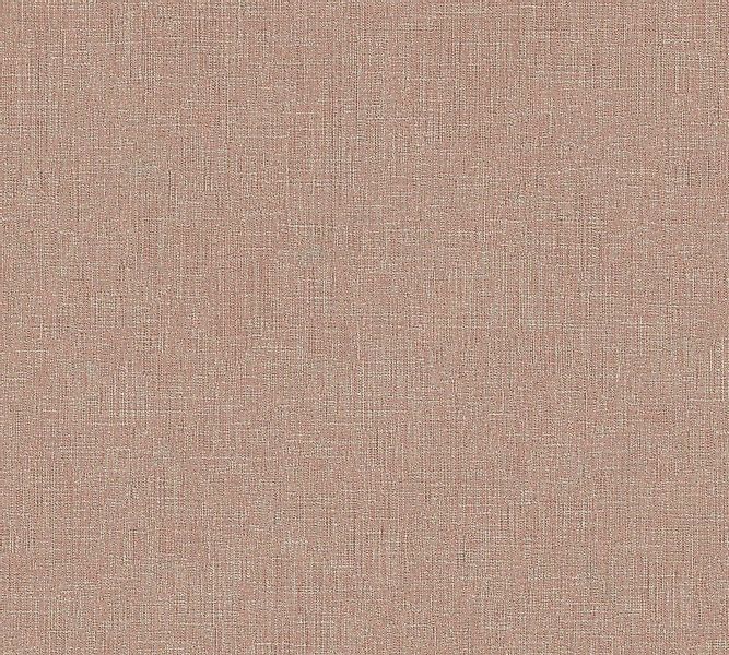 Bricoflor Leinen Tapete in Terracotta Uni Vliestapete mit Leinenstruktur in günstig online kaufen