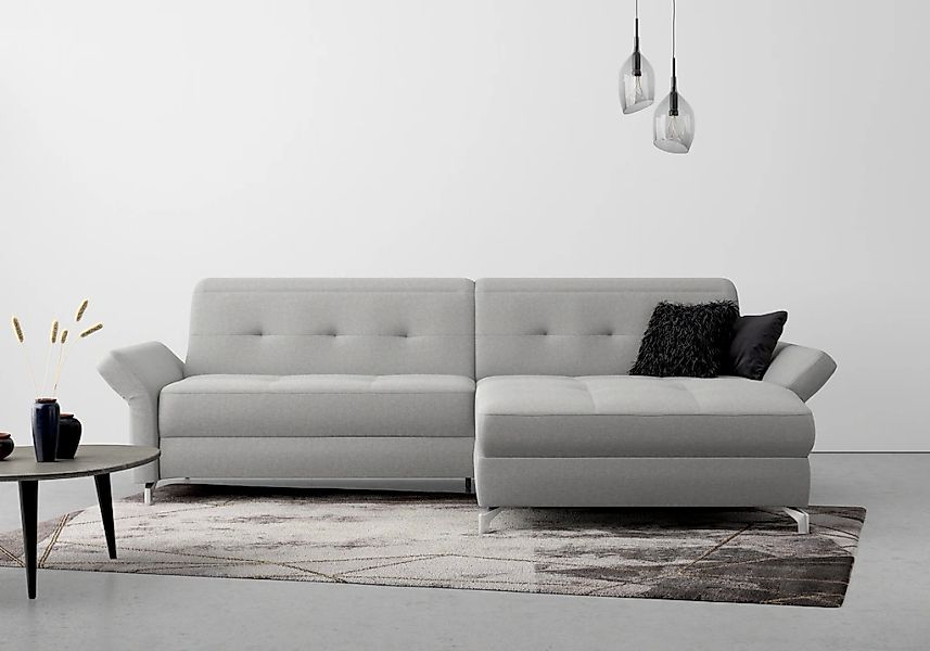 Home affaire Ecksofa "Maredo L-Form" Federkern, wahlweise auch mit Kopfteil günstig online kaufen