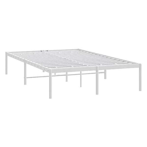 vidaXL Bettgestell Metall Weiß 120x190 cm 350910 günstig online kaufen