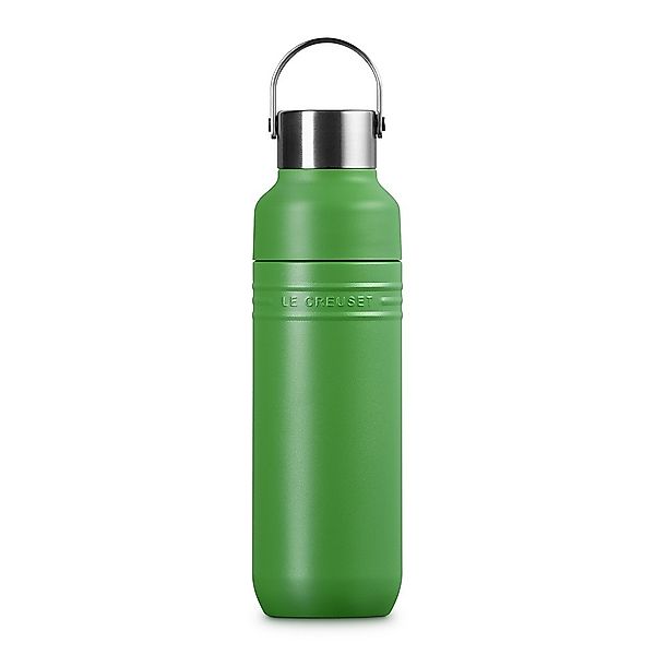 Le Creuset Trinkflasche On The Go Edelstahl Isolierflasche Bamboo Green 500 günstig online kaufen