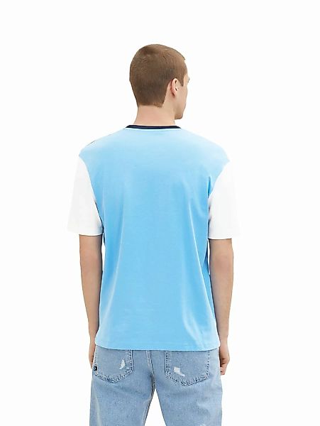 Tom Tailor Denim Herren T-Shirt COLORBLOCK - Relaxed Fit günstig online kaufen