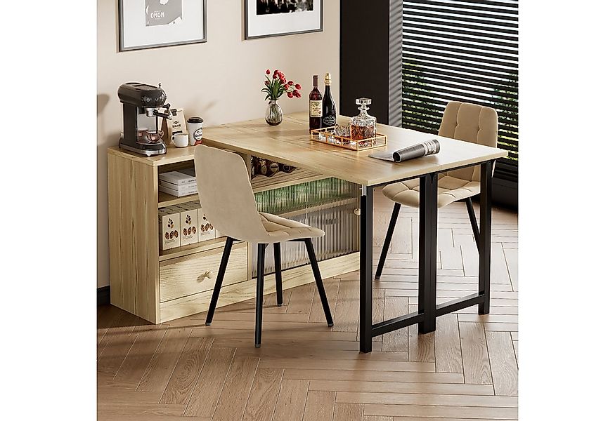 Flieks Bartisch mit Aufbewahrungsschrank (Set, 2-St., 360° drehbar, 40-80cm günstig online kaufen