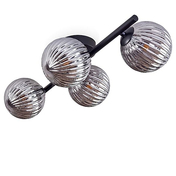 hofstein Deckenleuchte Deckenlampe aus Metall/Glas in günstig online kaufen