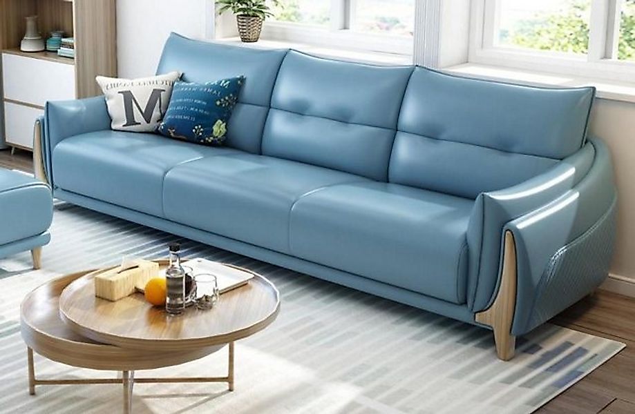 Xlmoebel 3-Sitzer Dreisitzer Sofa in modernem Design mit Relax-Funktion, bl günstig online kaufen