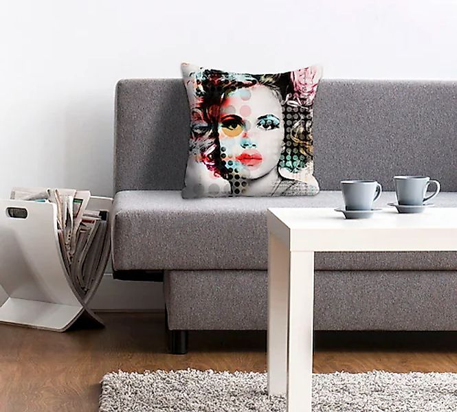 queence Dekokissen »Emilia«, Kissenhülle,Retro-Porträt,Frau,Vintage,Elegant günstig online kaufen