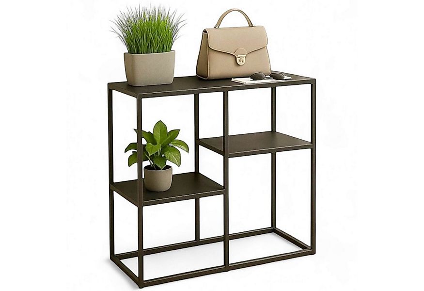 DanDiBo Konsolentisch Schmal Metall Modern 80x80x26 cm Sideboard Beistellti günstig online kaufen