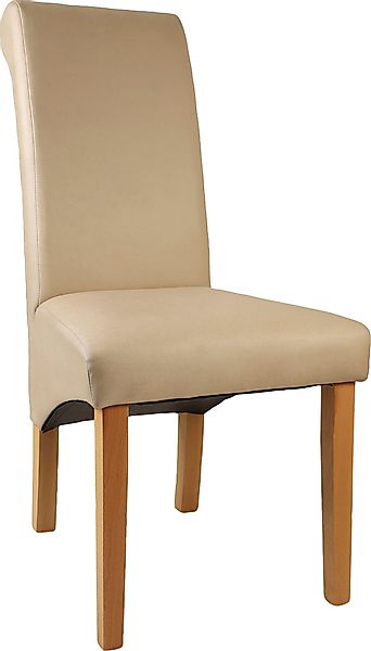 Home affaire 4-Fußstuhl "Rito", (Set), 2 St., Microfaser, Gestell Buche nat günstig online kaufen