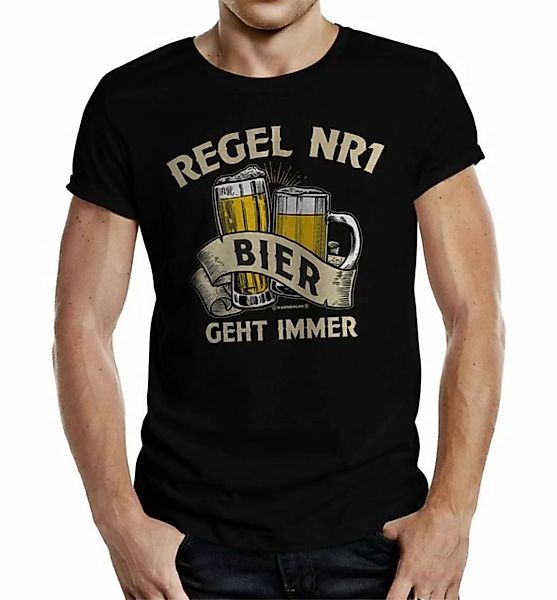 RAHMENLOS® T-Shirt Das Party Geschenk für Männer: Bier geht Immer günstig online kaufen