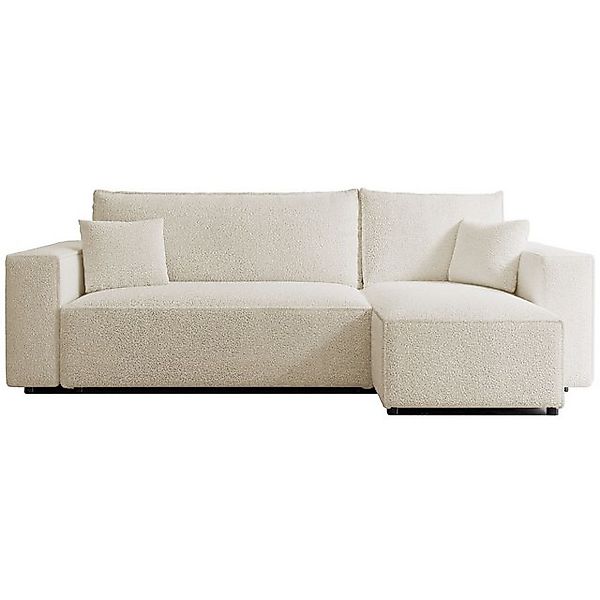 Selsey Ecksofa SCARLO, mit Schlaffunktion, Bettkasten und Bouclé-Bezug günstig online kaufen