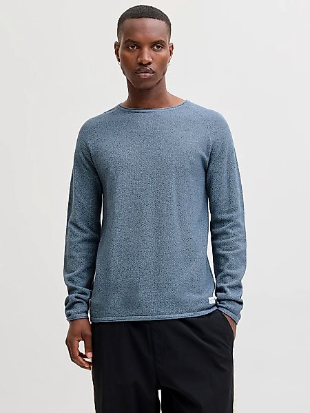 Jack & Jones Rundhalspullover "JJEHILL KNIT CREW NECK NOOS" mit Strukturstr günstig online kaufen