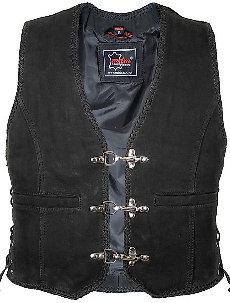 MDM Lederweste Nubuk Herren Biker Lederweste günstig online kaufen
