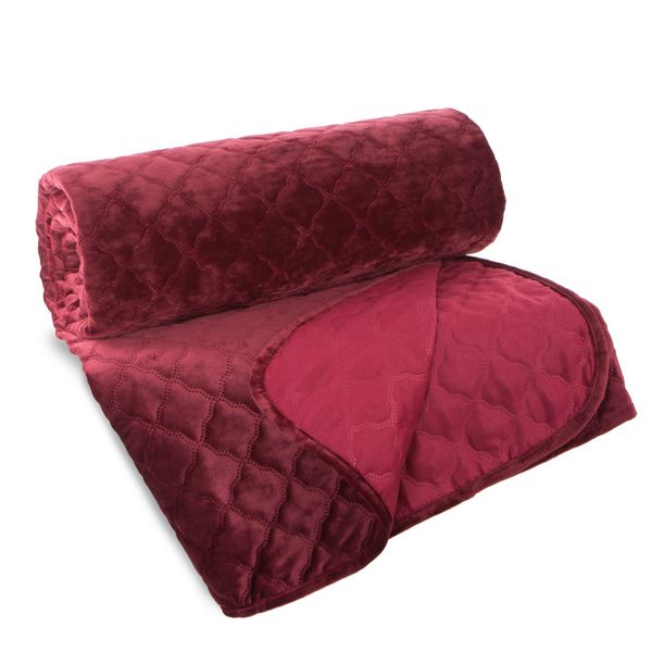 Eurofirany Tagesdecke VELVET2, Steppdecke Samtdecke Karomuster günstig online kaufen