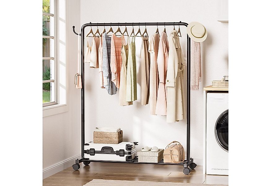 Yorbay Kleiderständer Garderobenständer auf Rollen, bis 50 kg belastbar, pl günstig online kaufen