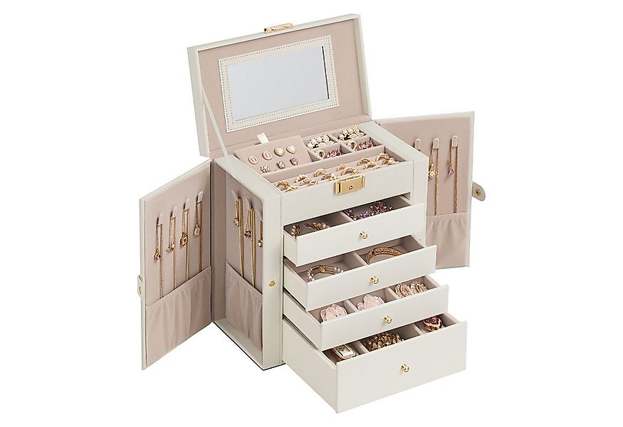 SONGMICS Schmuckkasten, Schmuckschatulle mit 5 Ebenen, seitlichen Klapptüre günstig online kaufen