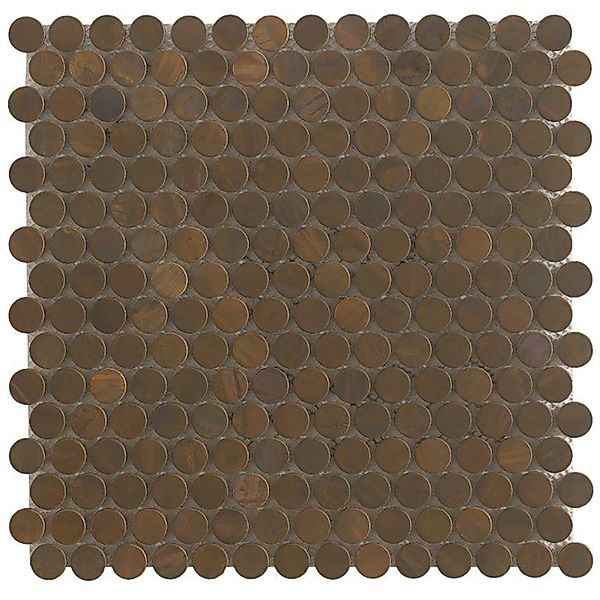 Mosaikmatte Knopf Metall Kupfer 30 cm x 30 cm günstig online kaufen