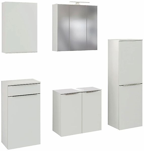 welltime Badmöbel-Set "Matera" 5 Stk. tlg. mit Softclose-Funktion günstig online kaufen