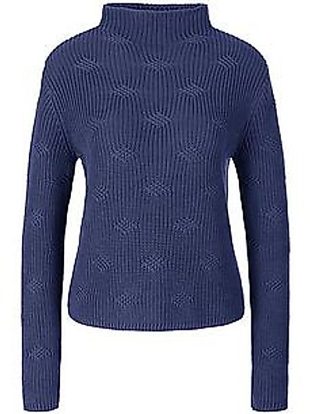 Pullover Stehbundkragen Peter Hahn blau günstig online kaufen