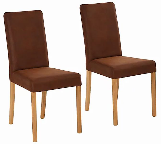 Home affaire 4-Fußstuhl »Bologna«, (Set), 2 St., Luxus-Microfaser, Gestell günstig online kaufen