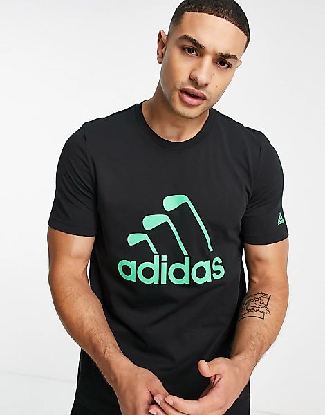 adidas – Golf Club – T-Shirt in Schwarz mit Grafik günstig online kaufen