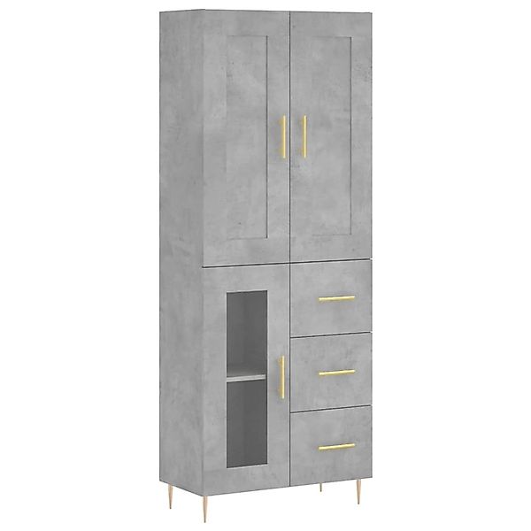 vidaXL Highboard Betongrau 69,5x34x180 cm Holzwerkstoff 3199933 günstig online kaufen