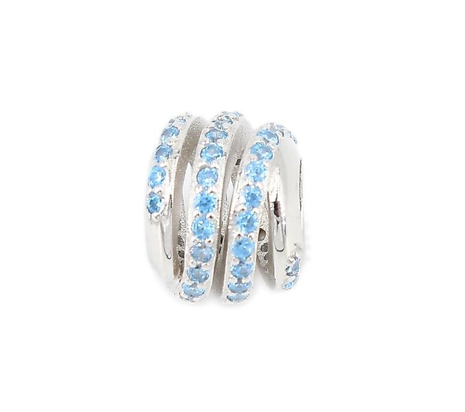 PANDACHARMS Bead Hellblaue Spirale Charm für Charm Armband, 925er Silber, Z günstig online kaufen